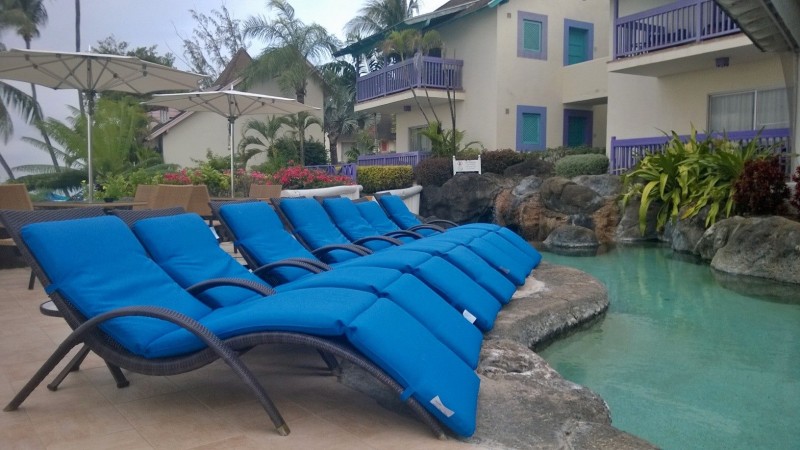 Poolside lounge chairs