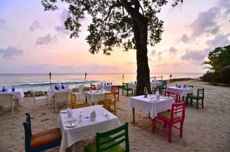 Dining on the beach